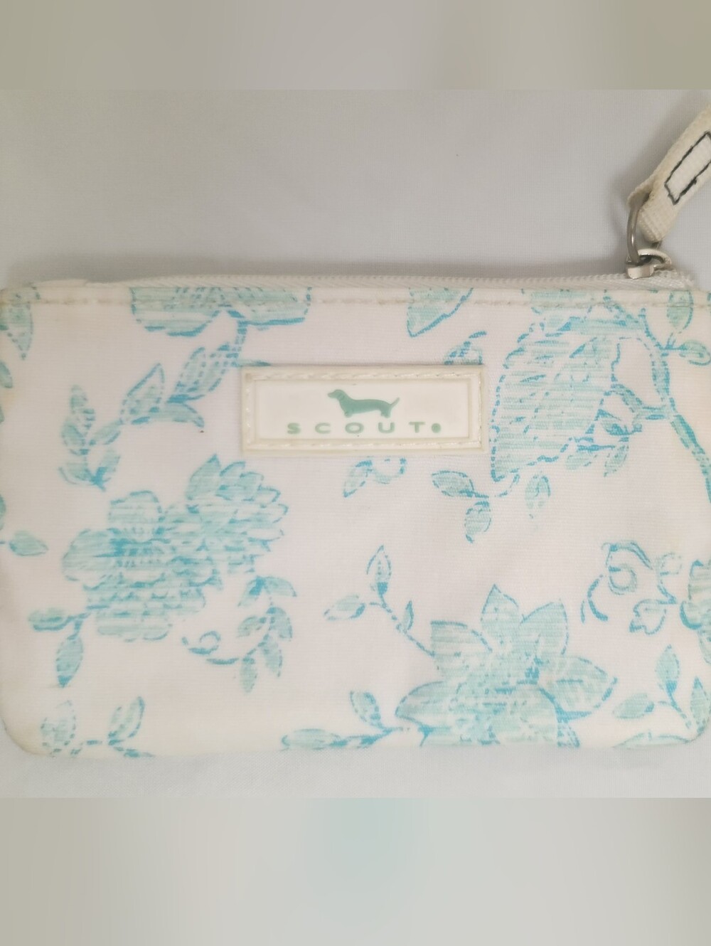 Scout Aqua Floral Wristlet Pouch